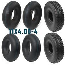 2x Tyre / 2x innner Tube 11x4.00-4 For Lawn & Garden Hand Truck Mower Implement
