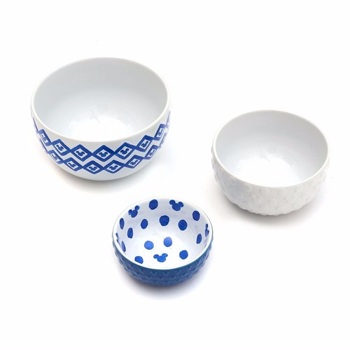 Disney blue pattern bowls - blue,
