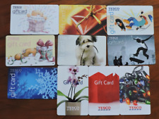 10 TESCO UK GIFT CARDS.  COLLECTORS ITEM. NO VALUE. LOT 5