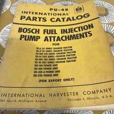 International Harvester / Bosch injection pumps parts manual for td tractors etc