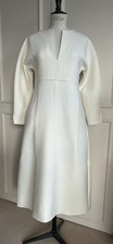 Zara Studio Off White Winter Wool Blend Dress With Seam Details, Size S, New