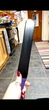 handmade wooden spanking paddle, black with red or purple handle