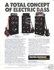 HARTKE BASS SYSTEM AD amp 80's Will Lee Darryl Jones