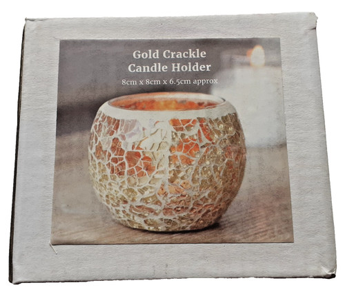 Mosaic tea light holder - light, 7cm