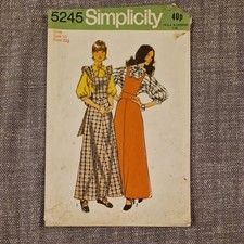 Vintage Pinafore Dress Sewing Pattern Simplicity 5245 Bust 82cm Apron pattern