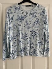 Women’s Blue Flowery Top Isle Essentials Size 18-20 Excellent Condition
