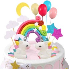 Rainbow Unicorn Cake Topper