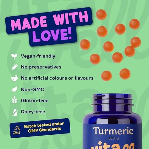 Premium turmeric gummies 500mg - turmeric,