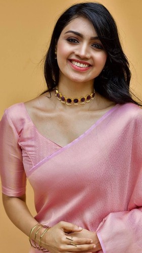 Elegant pink lichi silk - pink,