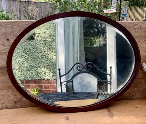 Antique vintage oval - oval, bevelled