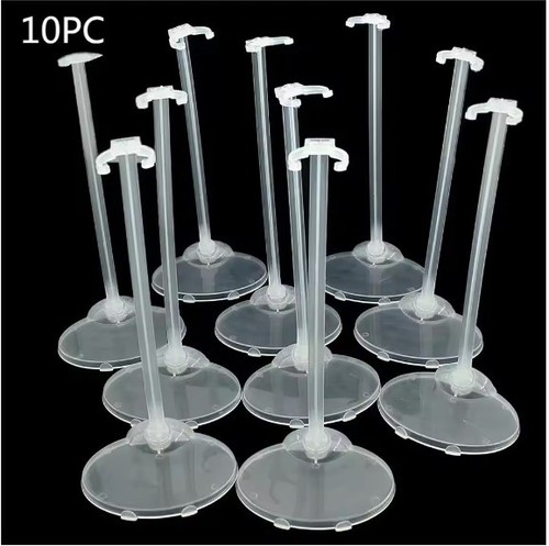 10pcs clear doll - clear, stand