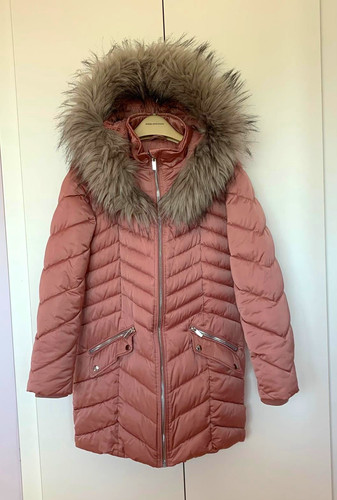 Next girls pink long puffer - girls,