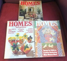 Homes and Gardens Magazines 1980's Retro Vintage