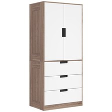 HOMCOM 2 Door Wardrobe Brown