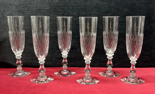 Baccarat tall fluted glasses - baccarat,