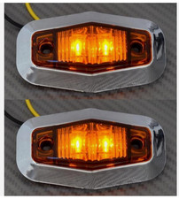 LED AMBER SIDE MARKER CHROME
