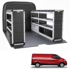 Vauxhall Vivaro Van Racking Shelving for 2014-2019 Long (Silver)