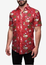 Liverpool FC LFC Short Sleeve Shirt Christmas t-Shirt Xmas Hawaiian YNWA S-XXL