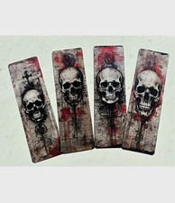 Set Of 4 Skull, Dark Gothic Bookmarks