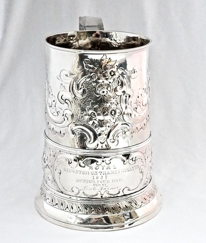 Historic silver rowing trophy - rowing,