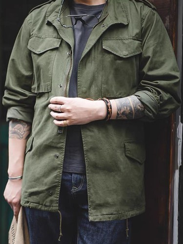 100 cotton jacket regular - jacket, m65