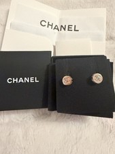 Authentic CHANEL CC Logo Stud