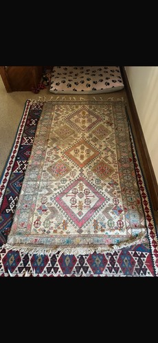 Vintage turkish rug hand - vintage,