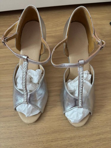 Silver latin dance shoes - silver, 2