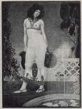 Henry Weston Keen (1899-1935) Signed Lithograph Allegory Of Spring 20th Century