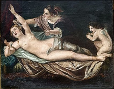 Antony van Dyck (1599-1641), After - Oil - “Danaé ou la pluie d’or” - Signed