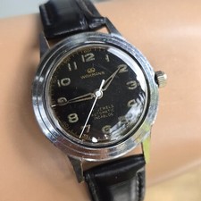 Vintage WAKMANN by CLINTON men's automatic watch Felsa 1560 17Jewels Black 1950s