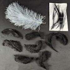 Mixed Antique / Vintage Millinery Feathers - Ostrich ? 1920s Flapper Fan ?