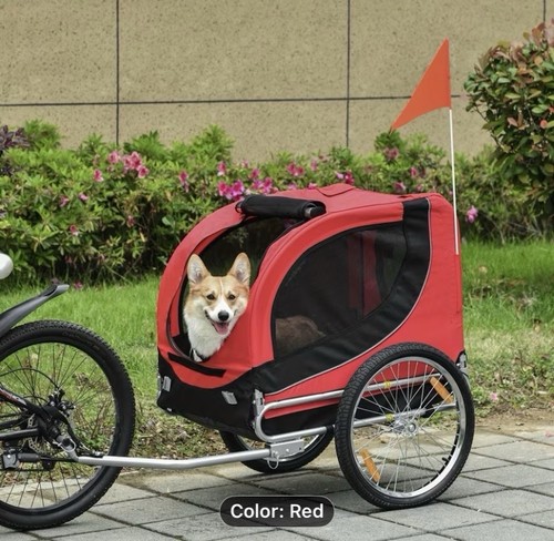 Pawhut dog bike trailer pet - dog,