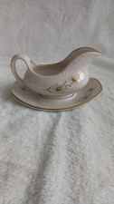Kernewek Pottery Goonhavern Cornwall Daisy Gravy Boat and Saucer