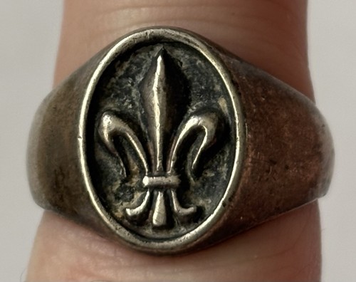 Old silver boy scouts ring - silver,