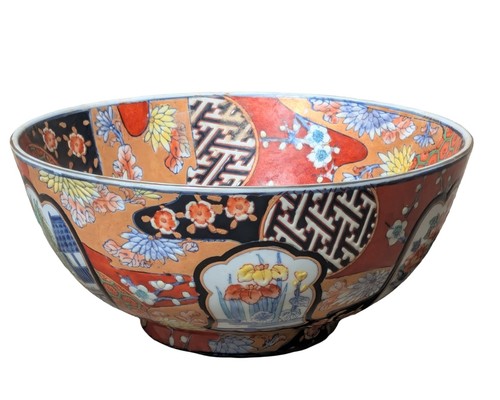 Japanese imari porcelain bowl - japanese,