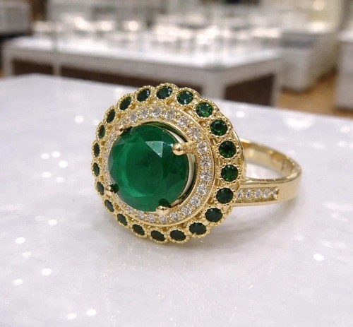 Zambian emerald ring - ring, 14k