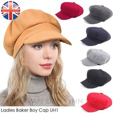 Van Der Linn WOMEN Wool Blend Cabbie Cap Baker Boy Hat Visor Peaked Gift