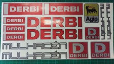 Derbi Mulhacen stickers SM supermoto 50 125  Red/Black/Silver cafe racer