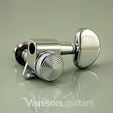 3+3 Vanson Nickel LOCKING Tuners, Machine Heads for Les Paul, SG, PRS* V03 SP-NI