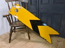 Vintage British Railway Enamel Distance Signal Arm