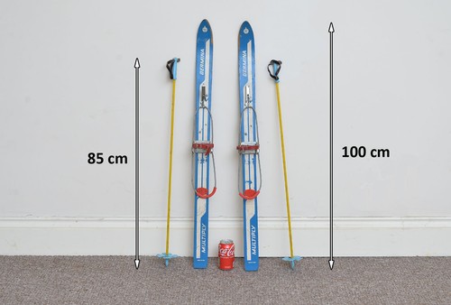 Vintage old wooden - , ski