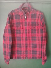 Superdry Rookie Edition Large Mens Shirt Lumberjack Shirt Military Issue Red 