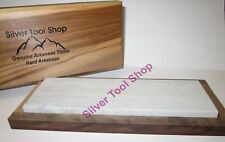 Premium Hard Arkansas Stone Fine 6 inch x 2 inch Sharpening Stone in Box Bench