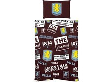 Aston Villa FC Patch Single Duvet - Brand New Official Merchandise