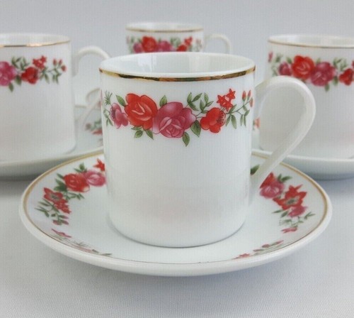 Red floral 95ml espresso - red,