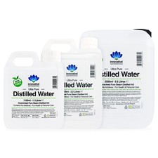 Premium Distilled Water | 100% Pure Food Grade | Steam Distilled | Various Sizes