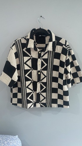 Zara black white geometric - zara,