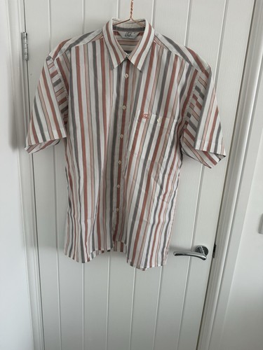 Orange white striped vintage - /,