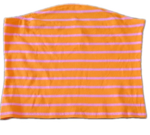 Ladies orange striped bandeau - ladies,